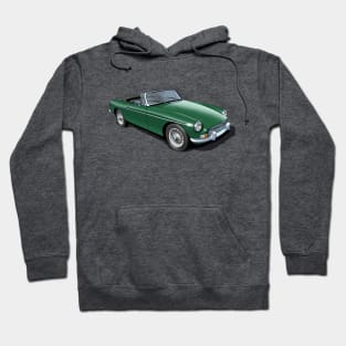 MGB Roadster in british racing green Hoodie